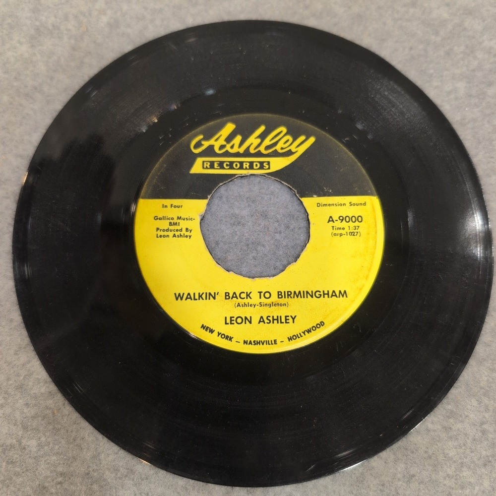 Leon Ashley It's All Over But The Crying 45 RPM B-9000 - Picture 3 of 3